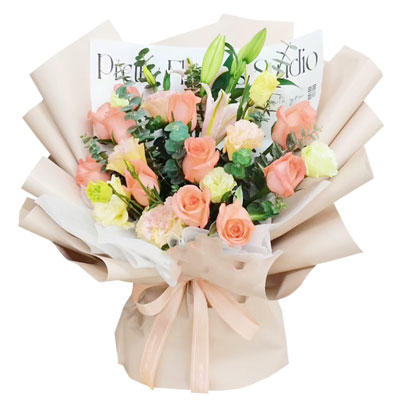 安庆11朵粉玫瑰百合，温暖与甜蜜