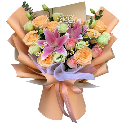 安庆11朵玫瑰桔梗百合，陪你每个季节